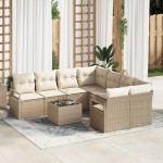 vidaXL Set de canapele pentru grădină 9 pcs Bej și crem vidaXL Set de canapele pentru grădină 9 pcs Bej și crem