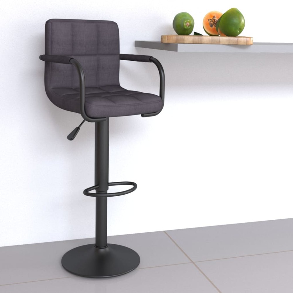 vidaXL Scaun de bar, gri taupe, material textil