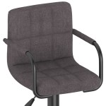 vidaXL Scaun de bar, gri taupe, material textil vidaXL Scaun de bar, gri taupe, material textil