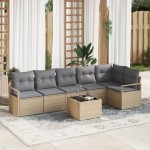 Set Canapea de Grădină vidaXL cu Perne Ratan Poly Negru Set Canapea de Grădină vidaXL cu Perne Ratan Poly Negru