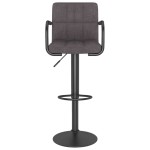 vidaXL Scaune de bar, 2 buc., gri taupe, material textil