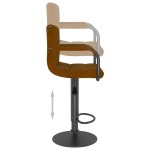 vidaXL Scaun de bar, maro, catifea vidaXL Scaun de bar, maro, catifea