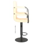 vidaXL Scaun de bar, crem, catifea