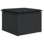 Set canapea de grădină vidaXL cu perne Negru Ratan Polimeric Set canapea de grădină vidaXL cu perne Negru Ratan Polimeric