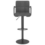 vidaXL Scaun de bar, gri închis, catifea vidaXL Scaun de bar, gri închis, catifea