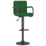 vidaXL Scaun de bar, verde închis, catifea vidaXL Scaun de bar, verde închis, catifea