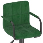 vidaXL Scaun de bar, verde închis, catifea vidaXL Scaun de bar, verde închis, catifea