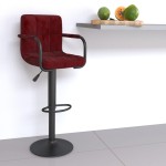 vidaXL Scaun de bar, roșu vin, catifea vidaXL Scaun de bar, roșu vin, catifea