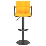 vidaXL Scaun de bar, galben muștar, catifea vidaXL Scaun de bar, galben muștar, catifea