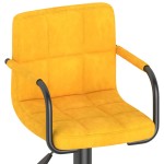 vidaXL Scaun de bar, galben muștar, catifea vidaXL Scaun de bar, galben muștar, catifea