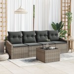 vidaXL Set de canapele pentru grădină Manual 5 pcs Gri 55 x 55 x 37 cm