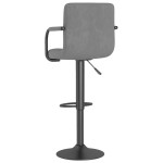 vidaXL Scaune de bar, 2 buc., gri deschis, catifea vidaXL Scaune de bar, 2 buc., gri deschis, catifea