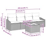 vidaXL Set de canapele pentru grădină cu pernă 5 pcs Gri deschis vidaXL Set de canapele pentru grădină cu pernă 5 pcs Gri deschis
