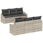 vidaXL Set de canapele pentru grădină cu pernă 7 pcs Gri deschis vidaXL Set de canapele pentru grădină cu pernă 7 pcs Gri deschis