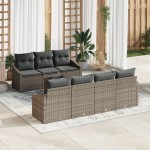 vidaXL Set de canapele pentru grădină Manual 8 pcs Gri 55 x 55 x 37 cm