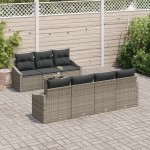 vidaXL Set de canapele pentru grădină Manual 8 pcs Gri 55 x 55 x 37 cm