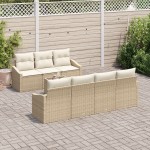 vidaXL Set de canapele pentru grădină cu pernă 8 pcs Bej și crem