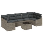 vidaXL Set de canapele pentru grădină Manual 8 pcs Gri 55 x 55 x 37 cm