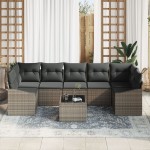 vidaXL Set de canapele pentru grădină Manual 8 pcs Gri 55 x 55 x 37 cm