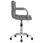 vidaXL Scaun de birou pivotant, gri deschis, material textil vidaXL Scaun de birou pivotant, gri deschis, material textil