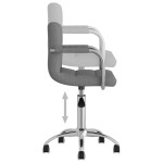 vidaXL Scaun de birou pivotant, gri deschis, material textil vidaXL Scaun de birou pivotant, gri deschis, material textil