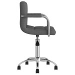vidaXL Scaun de birou pivotant, gri închis, material textil vidaXL Scaun de birou pivotant, gri închis, material textil