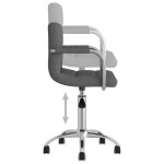 vidaXL Scaun de birou pivotant, gri închis, material textil vidaXL Scaun de birou pivotant, gri închis, material textil