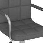 vidaXL Scaun de birou pivotant, gri închis, material textil vidaXL Scaun de birou pivotant, gri închis, material textil