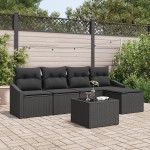 vidaXL Set Sofa de Grădină 6 Piese cu Perne Bej din Poliratan