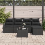 vidaXL Set Sofa de Grădină 6 Piese cu Perne Bej din Poliratan