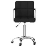 vidaXL Scaun de birou pivotant, negru, material textil vidaXL Scaun de birou pivotant, negru, material textil