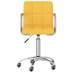 vidaXL Scaun de birou pivotant, galben muștar, material textil vidaXL Scaun de birou pivotant, galben muștar, material textil