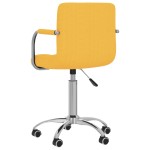 vidaXL Scaun de birou pivotant, galben muștar, material textil vidaXL Scaun de birou pivotant, galben muștar, material textil
