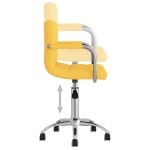 vidaXL Scaun de birou pivotant, galben muștar, material textil vidaXL Scaun de birou pivotant, galben muștar, material textil