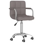vidaXL Scaun de birou pivotant, gri taupe, material textil vidaXL Scaun de birou pivotant, gri taupe, material textil