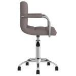 vidaXL Scaun de birou pivotant, gri taupe, material textil vidaXL Scaun de birou pivotant, gri taupe, material textil