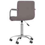 vidaXL Scaun de birou pivotant, gri taupe, material textil vidaXL Scaun de birou pivotant, gri taupe, material textil