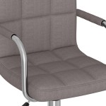 vidaXL Scaun de birou pivotant, gri taupe, material textil vidaXL Scaun de birou pivotant, gri taupe, material textil