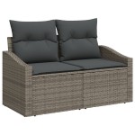 vidaXL Set de canapele pentru grădină 7 pcs Gri Rattan poli vidaXL Set de canapele pentru grădină 7 pcs Gri Rattan poli