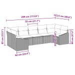 vidaXL Set de canapele pentru grădină 7 pcs Gri Rattan poli vidaXL Set de canapele pentru grădină 7 pcs Gri Rattan poli