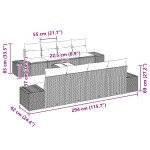vidaXL Set de canapele pentru grădină 7 pcs bej și gri deschis