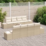 vidaXL Set de canapele pentru grădină cu pernă 7 pcs bej și crem vidaXL Set de canapele pentru grădină cu pernă 7 pcs bej și crem