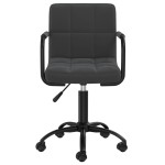 vidaXL Scaun de birou pivotant, negru, catifea vidaXL Scaun de birou pivotant, negru, catifea