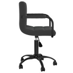 vidaXL Scaun de birou pivotant, negru, catifea vidaXL Scaun de birou pivotant, negru, catifea