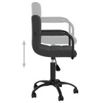 vidaXL Scaun de birou pivotant, negru, catifea vidaXL Scaun de birou pivotant, negru, catifea