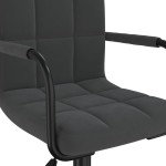 vidaXL Scaun de birou pivotant, negru, catifea vidaXL Scaun de birou pivotant, negru, catifea