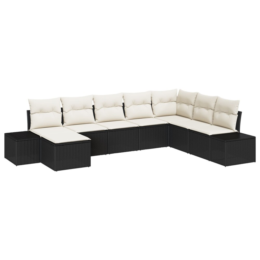 vidaXL Set de canapele pentru grădină cu pernă 8 pcs 319 x 209 x 85 cm