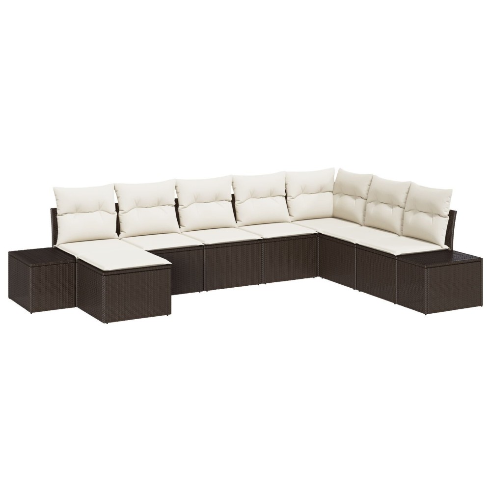 vidaXL Set de canapele pentru grădină cu pernă 8 pcs 319 x 209 x 85 cm