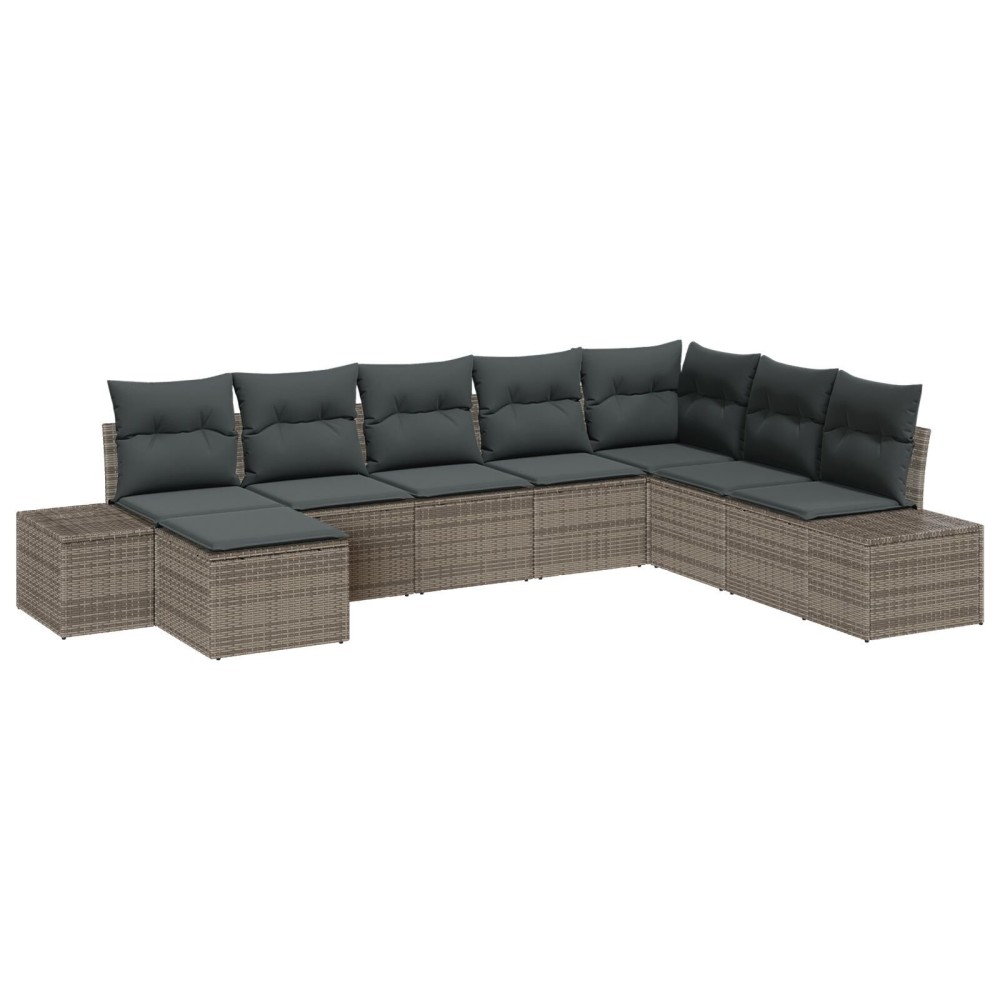 vidaXL Set de canapele pentru grădină cu pernă 8 pcs 319 x 209 x 85 cm