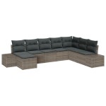 vidaXL Set de canapele pentru grădină cu pernă 8 pcs 319 x 209 x 85 cm